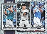 2026 TOPPS CELEBRATION CONFETTI #211 AARON JUDGE/CAL RALEIGH/VINNIE PASQUANTINO LEAGUE LEADERS KANSAS CITY ROYALS/NEW YORK YANKEES/SEATTLE MARINERS BASEBALL OFFICIAL TRADING CARD OF MLB