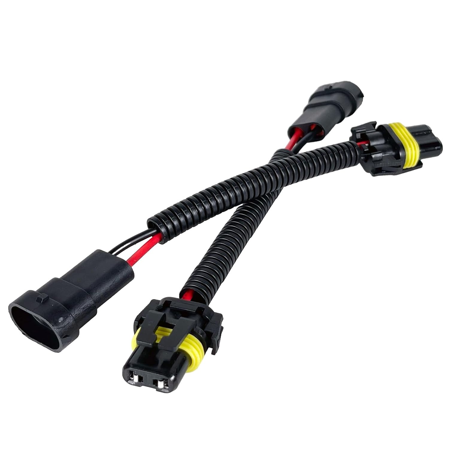 H11 to 9005 9006 Exchange Connector Retrofit Pigtail Wiring Harness Adapters Extension for Headlight or Fog Light Retrofit Use Car Accessories, Pack of 2