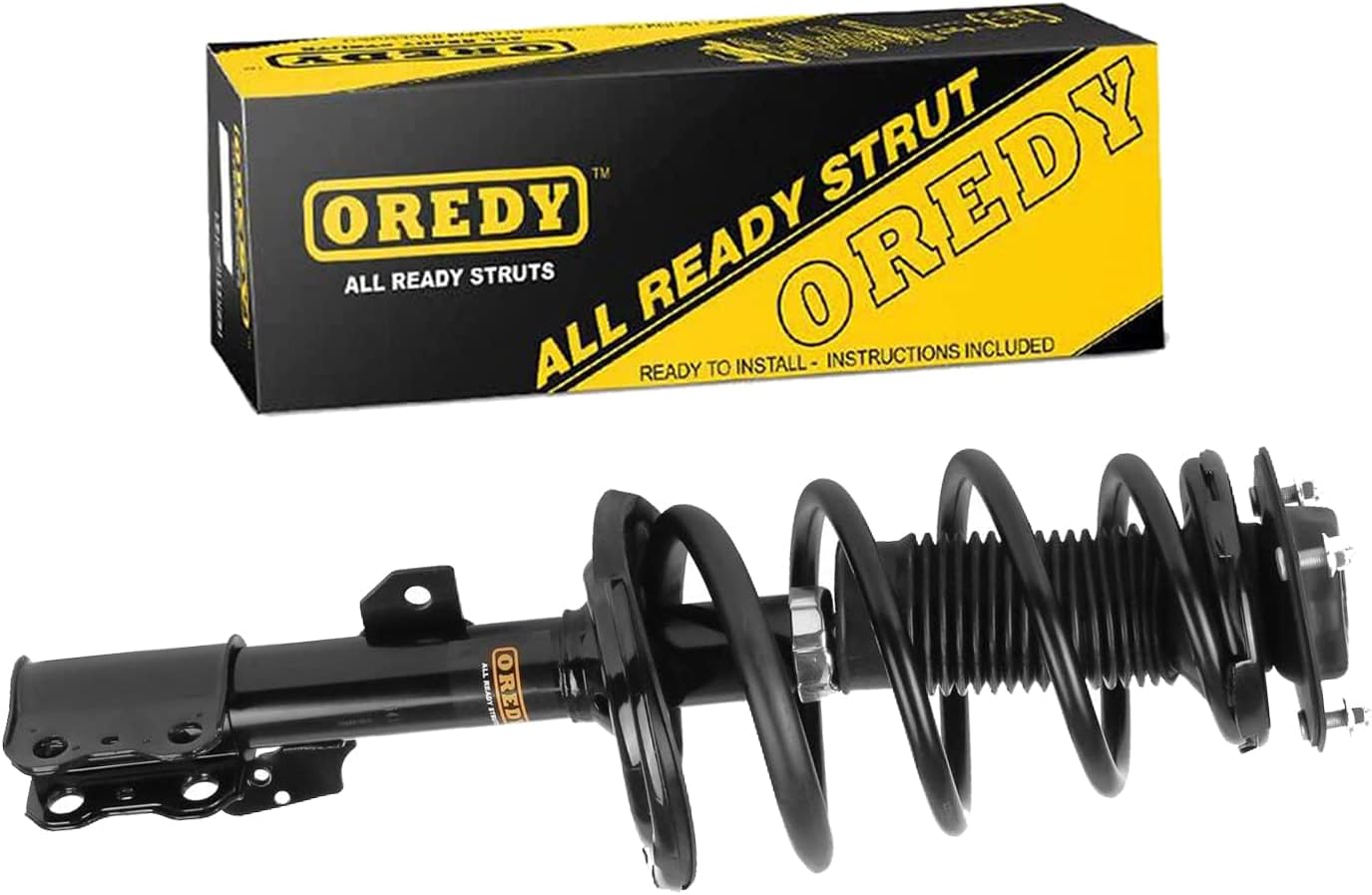 OREDY Front Left Complete Strut w/Coil Spring for FWD 2005-2010 Toyota Sienna 7 Seatings Ready to Install Driver Side Shock Absorbers Assembly - 172364