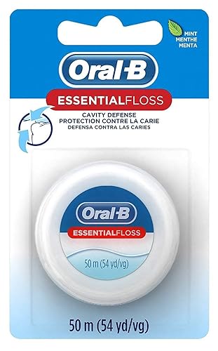 Oral-B 54 yardas de hilo dental esencial de cera de menta (paquete de 6)