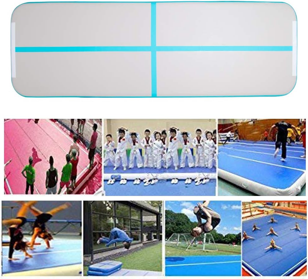 Polar Aurora 4” Thickness Tumbling Track Mats 10ft/13ft/16ft/20ft Air Inflatable path Tumbling Mat Track for Gymnastics with Electric Air Pump for Practice Gymnastics
