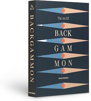 Printworks Classic Art of Backgammon Set, Anthracite - Book-Style Acrylic Board - Decorative 2-Player Game for Display & Play