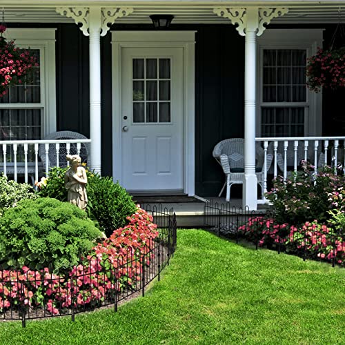 25 Panels Decorative Garden Fence Border Small Animal Barrier Fence For Dog Rabbit No Dig Fencing Metal Flower Bed Fencing For Yard Landscape Patio Outdoor, Total 26Ft (L) X 23.5In (H) #TOP1