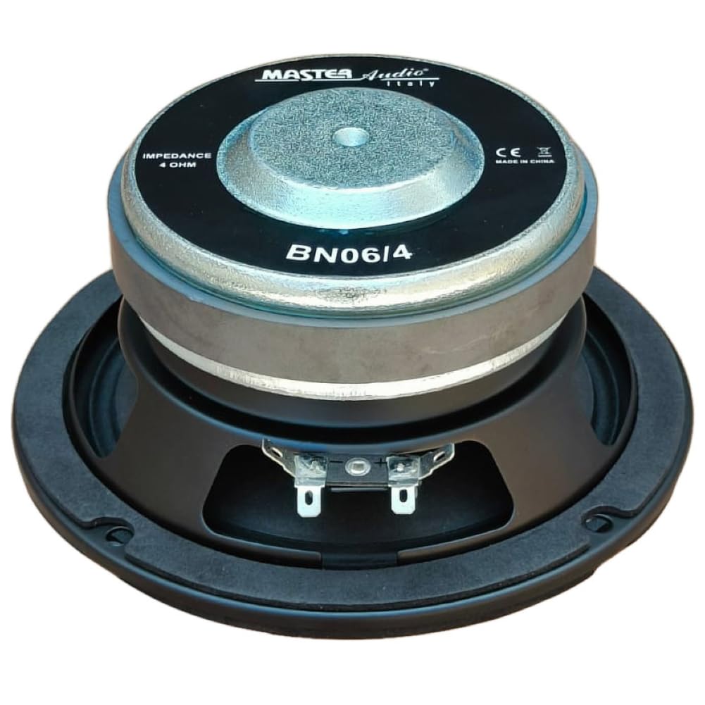 KIT SET PER MASTER AUDIO BN06/4 1 woofer professionale da 16,5 cm 165 mm 6,5" di diametro, 175 watt rms 350 watt max, impedenza 4 ohm, sensibilità 95 db, per auto, 1 pezzo