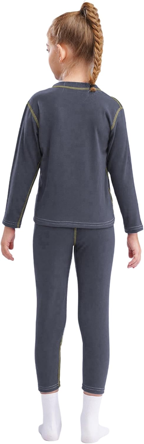 JEATHA Warm Thermal Underwear Set for Kids Boys Girls Long Johns Base Layer Winter Long Underwear Sleepwear