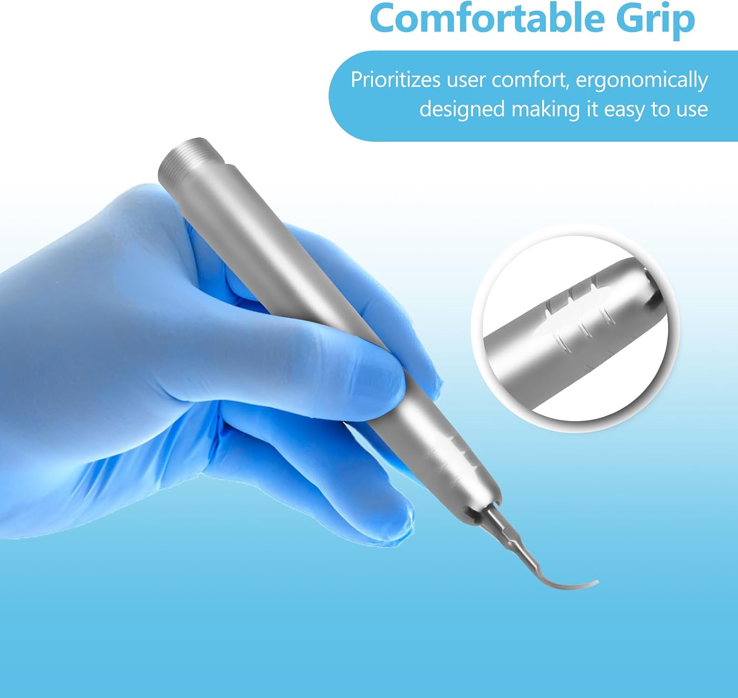 Air Sca/ler Handpie/ce 2 Holes with 3 Ti/ps G1 G2 G4, Aluminum Alloy Construction, Rated for 135°C/275°F and 0.21 MPa