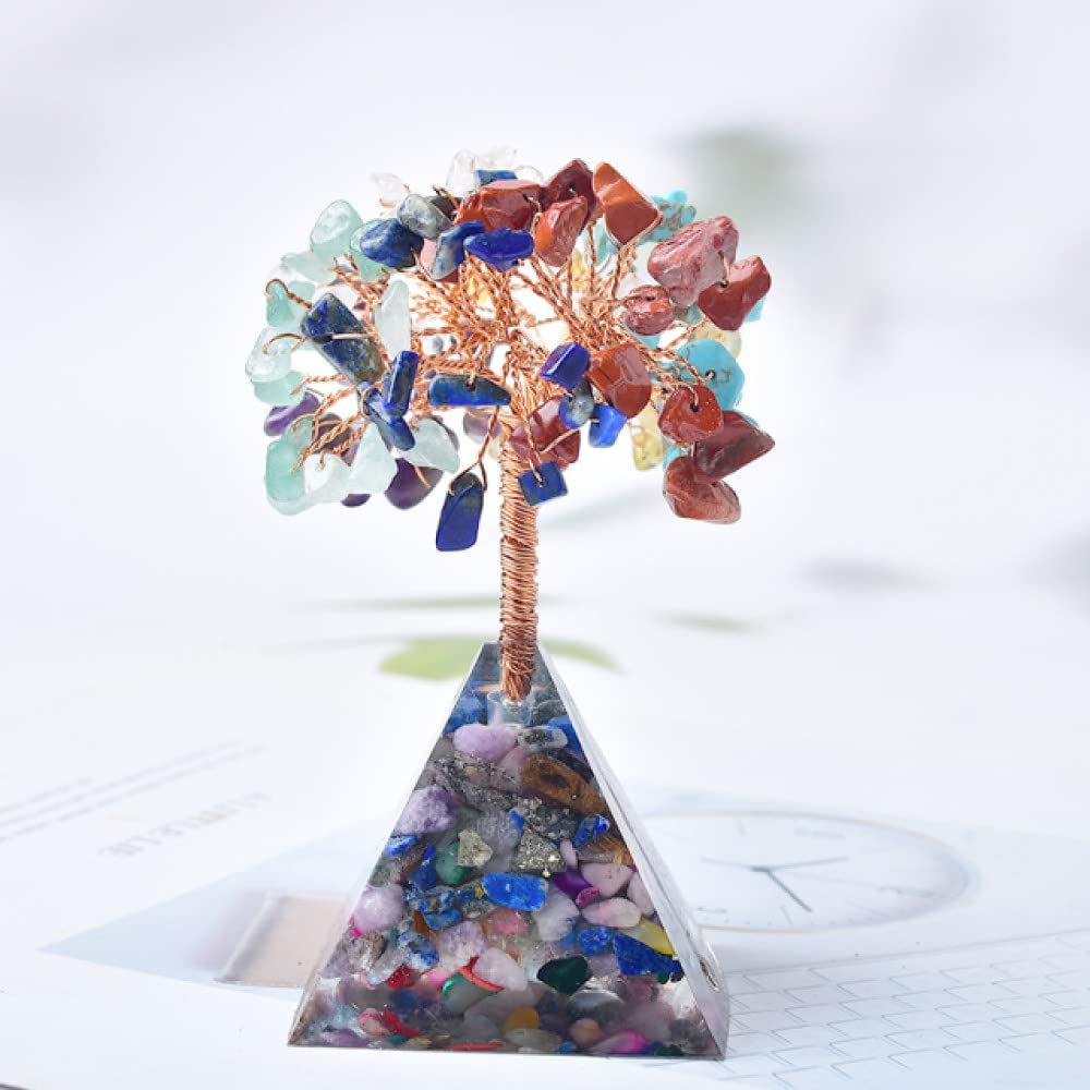 Améthyste naturelle pyramide arbre de vie cadeau souvenir cristal pour proche