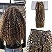Produktbild Moresoo Extensions Echthaar Clip in Schokobraun #4 mit Honigblond #27 Clip in Echthaar Extensions Kinky Curly 100% Brasilianischen Human Hair 16 Zoll 7 pcs 100g