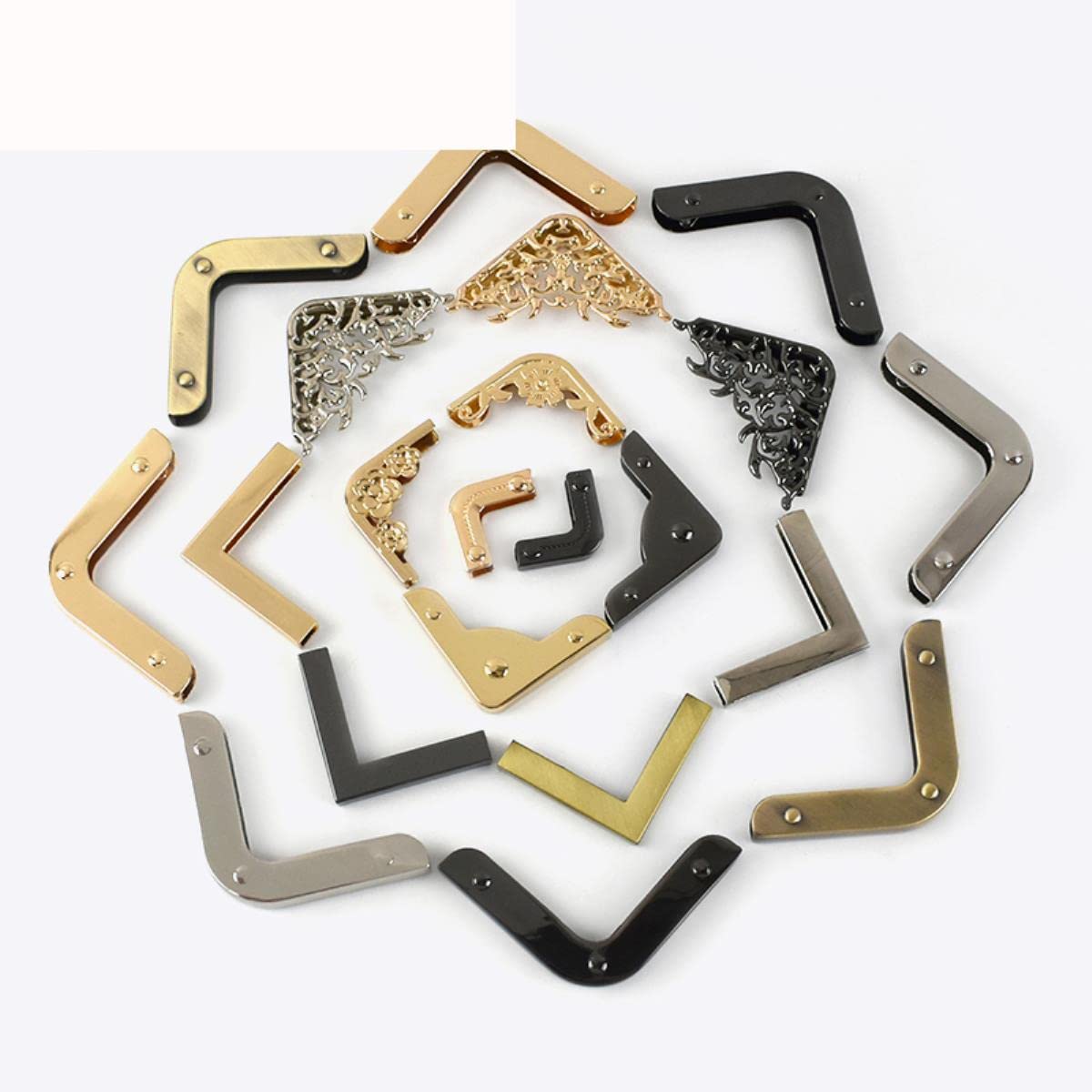 Lot De 4 Protège-angles Laiton Pour Sac à Main - Boucles Décoratives Uxcell