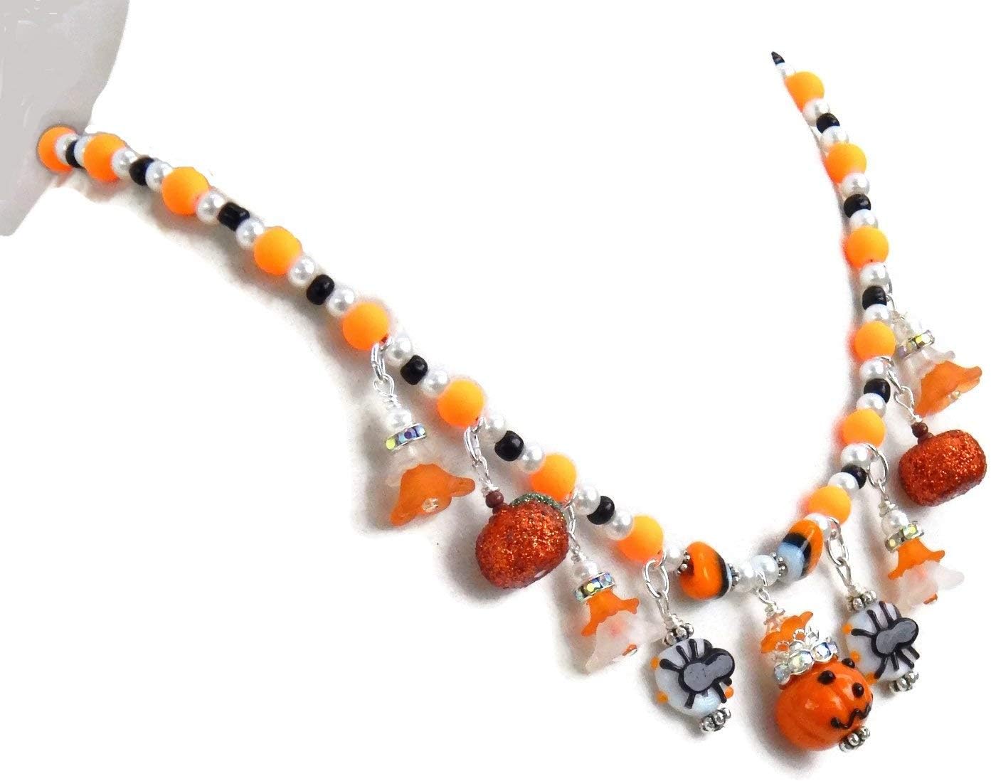 Pumpkin Charm Necklace for Girls October Birthday