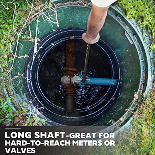 HOMESTEAD 36-Inch Water Meter Key with wide T handle, Comfortable Grip and U-shaped Head