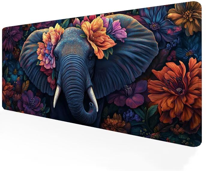 Tapis de souris éléphant XXL pour éliminer les glissements et protéger le bureau des liquides