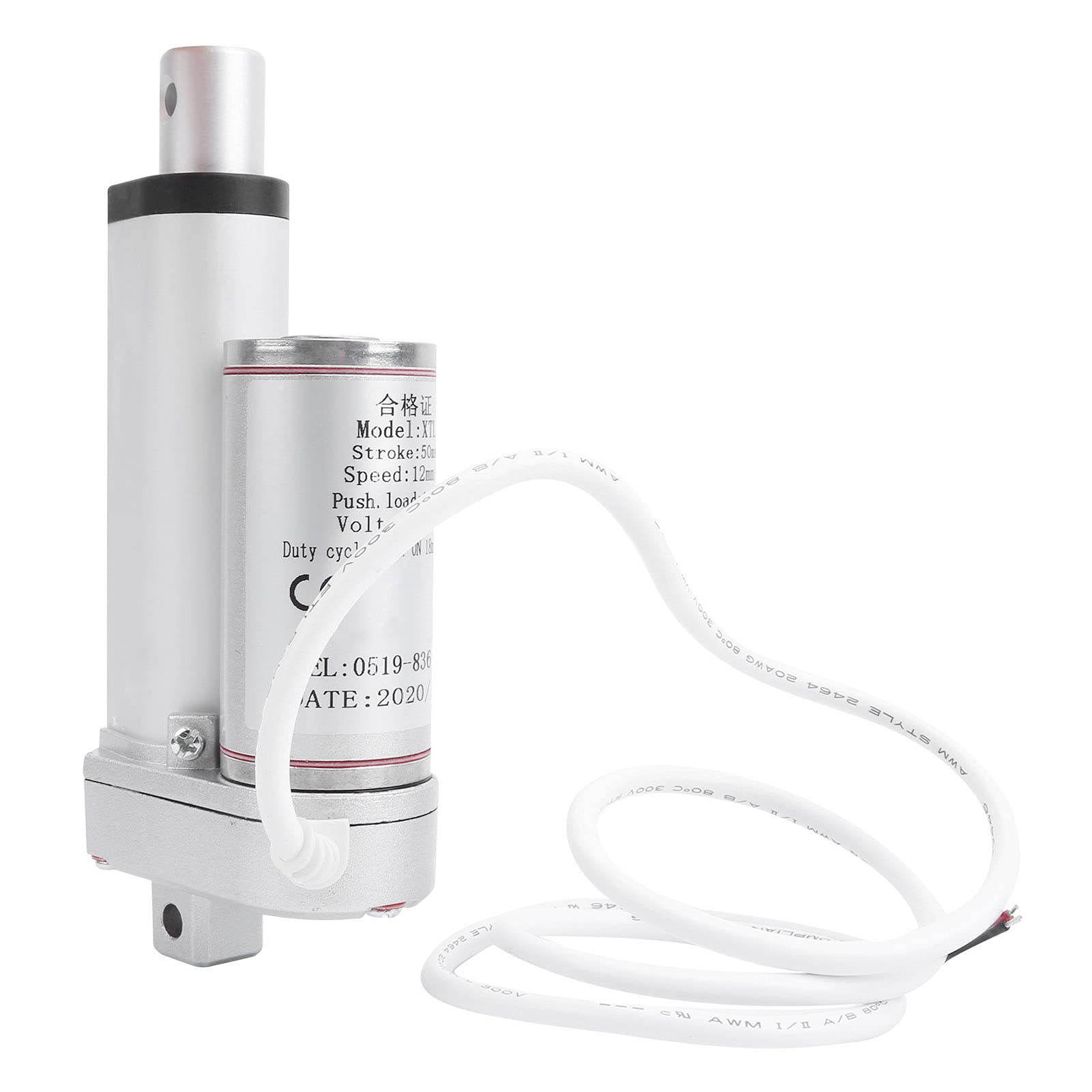 Attuatore Lineare Elettrico Motore 100 Kg Carico 50 Mm Corsa 12 Mm/S CC per Tavolo Elevatore TV, Lettino da Massaggio, Letto Elettrico, Apparecchiatura Elettrica, Apparecchiatura