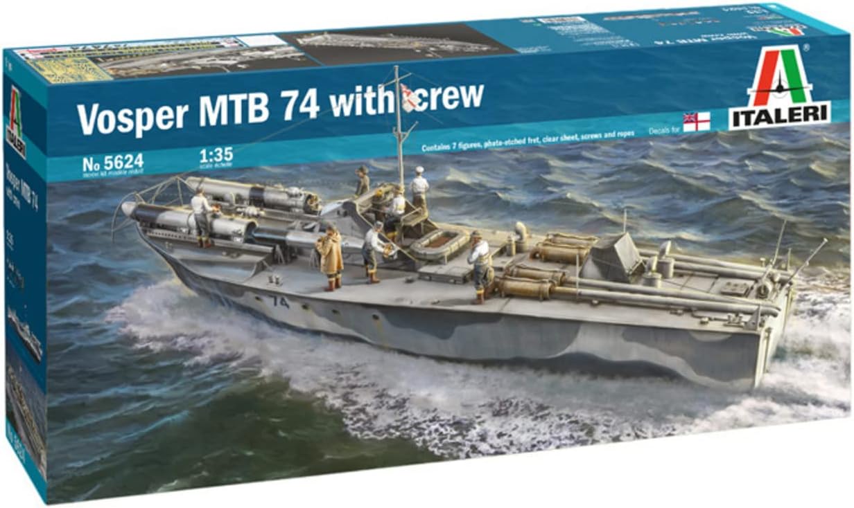 Italeri 5624S 1:35 Vosper 74 m Crew (7), Faithful Replica, Model Making, Crafts, Hobbies, Gluing, Plastic Construction kit, Assembly