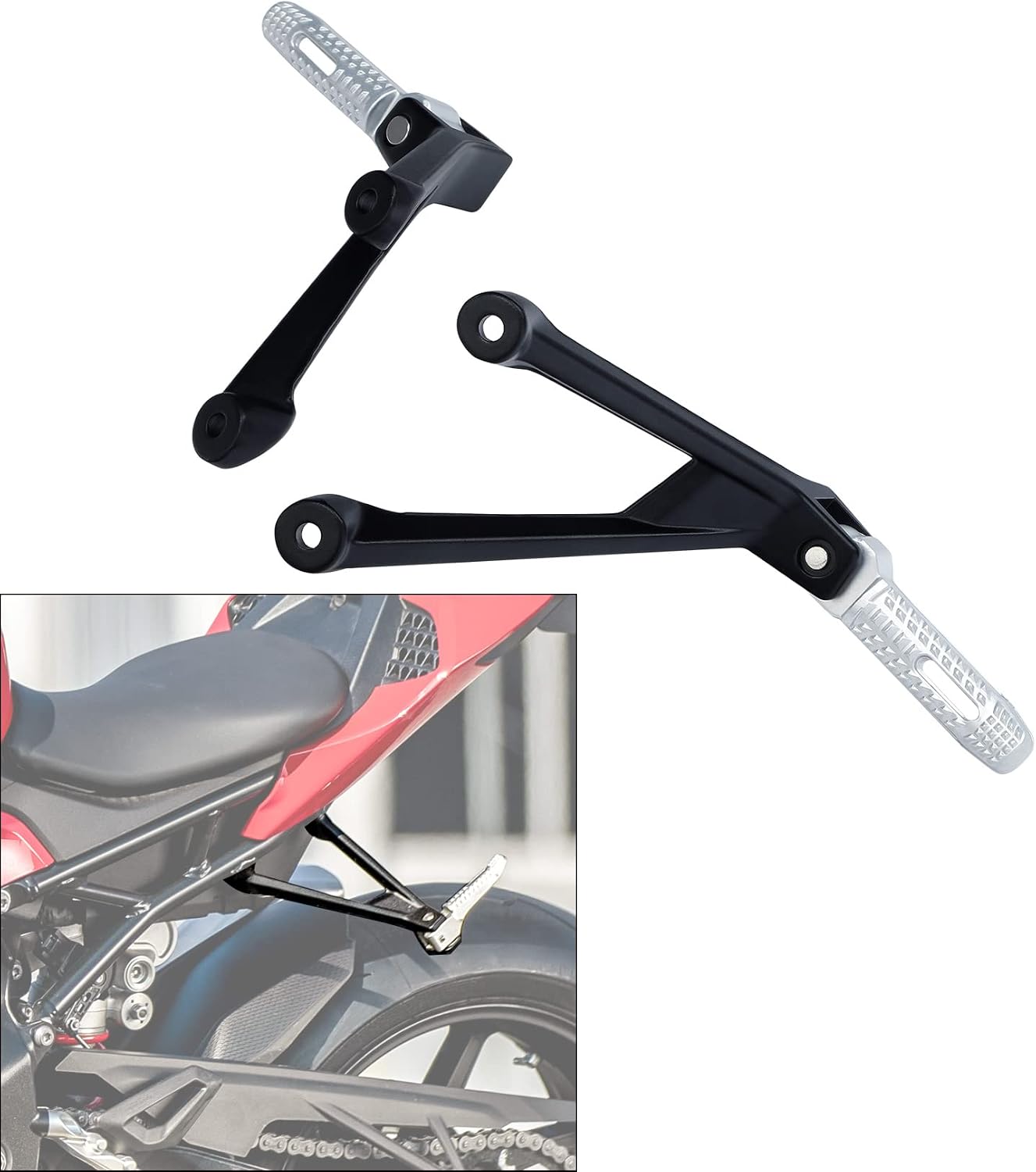 Green-L Rear Passenger Footpegs Footrest Bracket Kit Fit for BMW M1000 RR-K66 2020-2025 S1000 RR 2020-K67 2019-2025