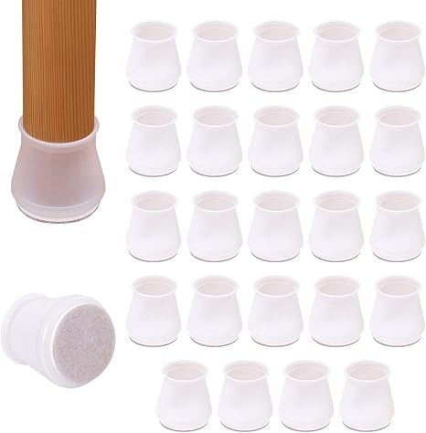 Amazon Ezprotekt 椅子脚カバー 24枚入り 椅子脚キャップ 騒音 きず防止 脚ピタキャップ ソファ 椅子 あし カバー 防震 滑り防止 フェルト シリコン 取り付け簡単 6脚分 丸 白 L直径35mm 40mm 丸脚 床保護マット チェアマット オンライン通販