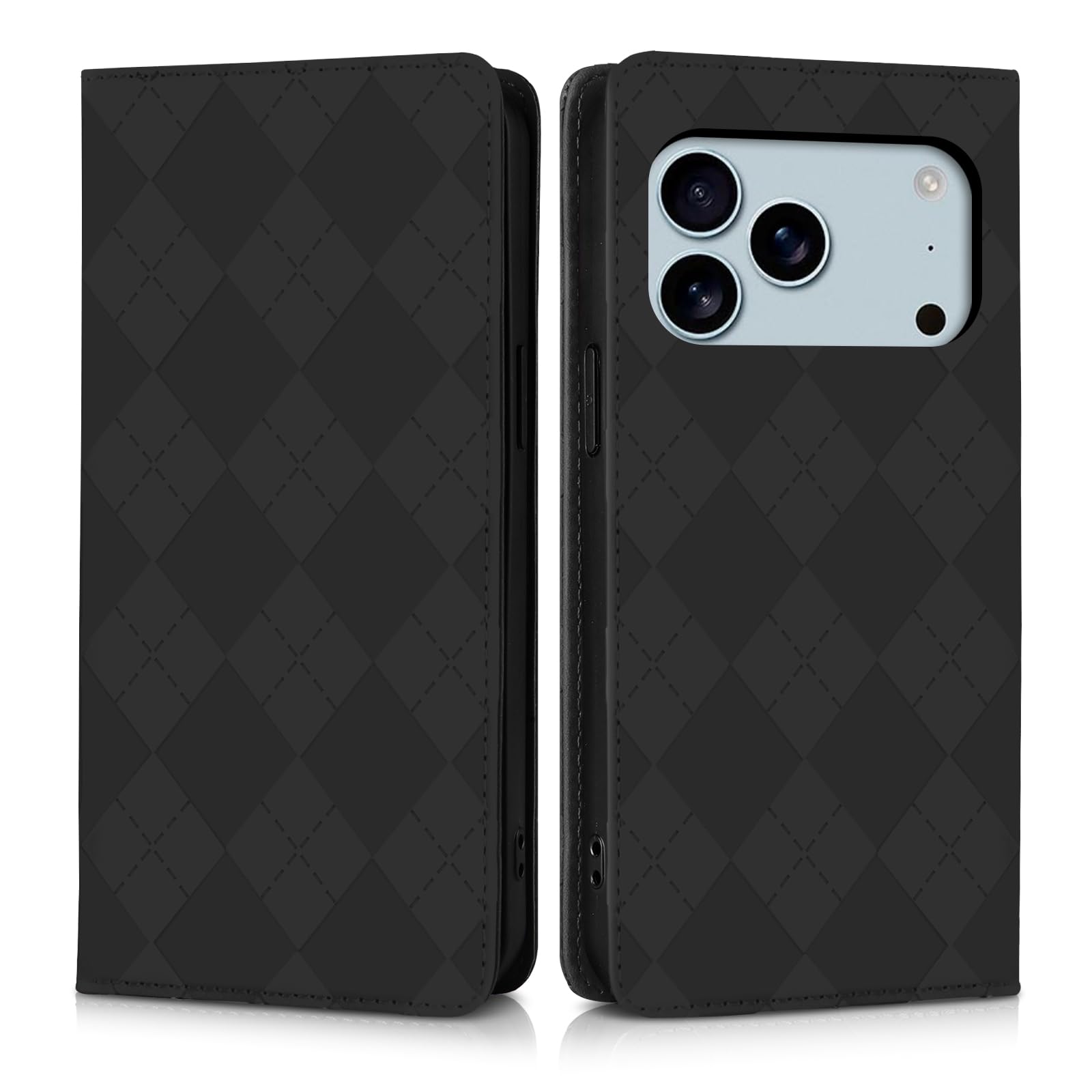 Succtopy 用の iPhone 17 Pro Max ケース 手帳型 人気 耐衝撃 PUレザー 携帯カバー アイフォン 17プロマックス ケース 手帳型 お洒落 軽量 ビジネス スマホケース iphone17プロマックス カバー カードポケット付き スタンド機能 マグネット内臓式 落下防止 指紋防止(6.9インチ)ブラック