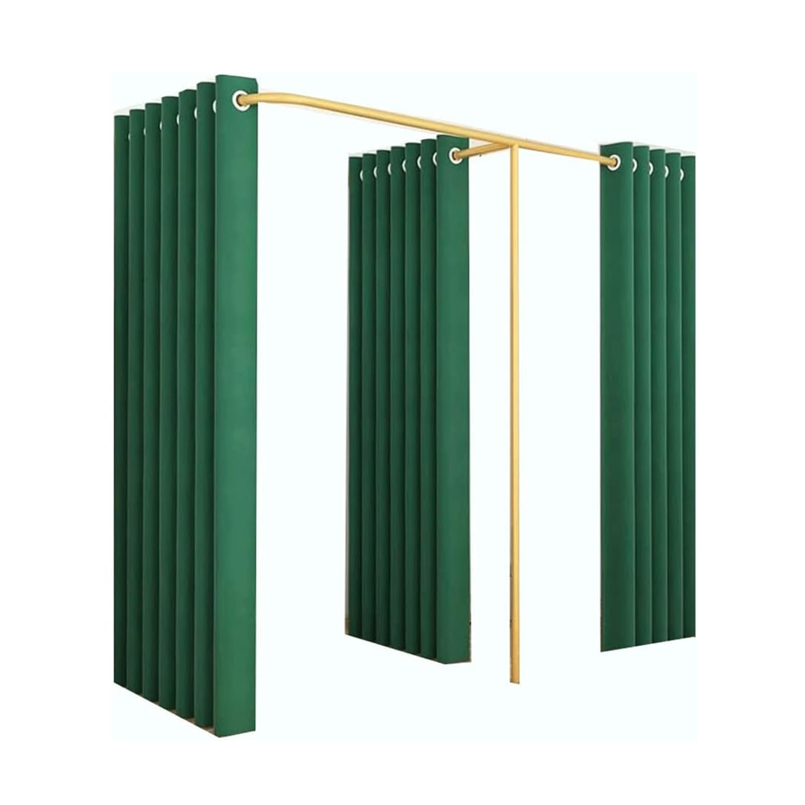Vestiaire cabine d'essayage en métal type F avec rideaux opaques gain de place