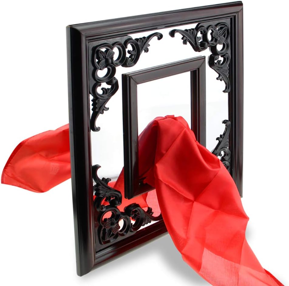 Enjoyer Silk Scarves Through Mirror,Magic Tricks Stage Illusion Props Mentalism Magic Gimmick