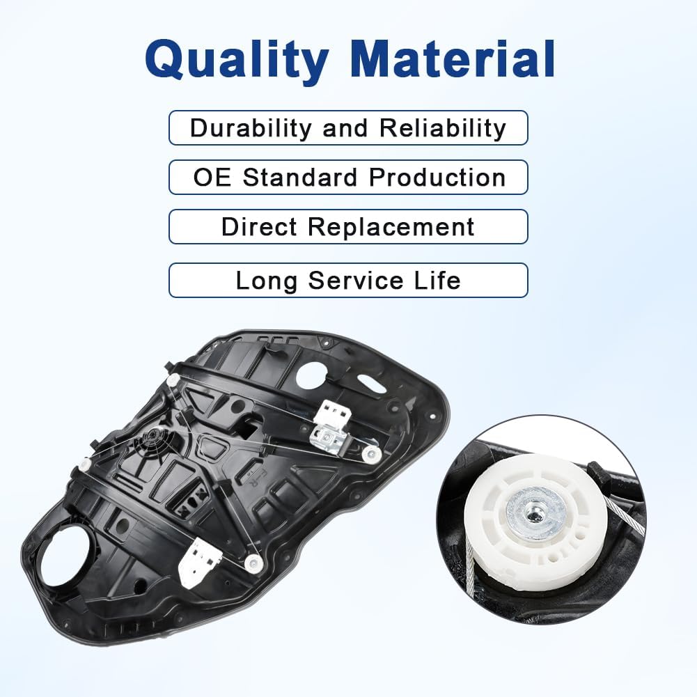 Front Right Passenger Side Power Window Regulator Compatible with Kia Optima 2016 2017 2018 2019 2020 2021 Replacement for 82481-D4000 82481D4000 82481-D5000 82481D5000