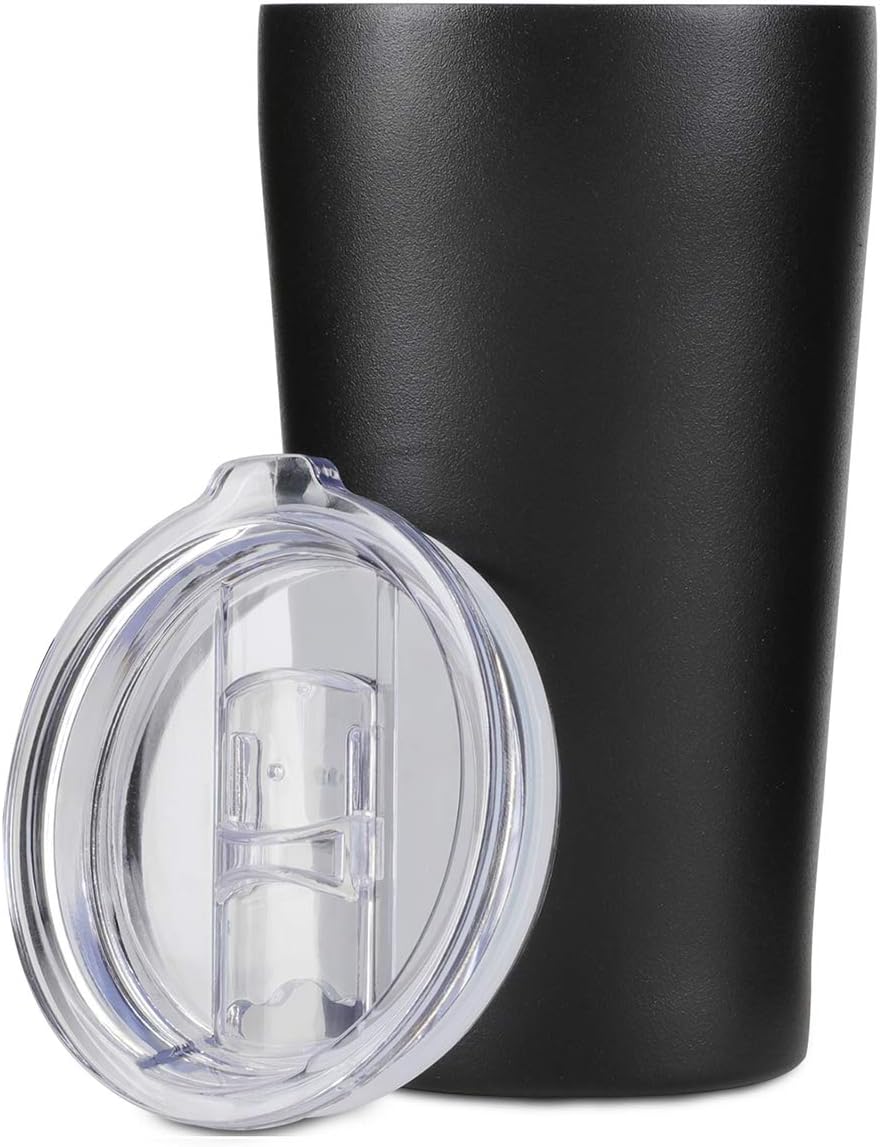 MASVIS 30 oz Stainless Steel Vacuum Insulated Tumbler Double Wall (16oz Black, 1)