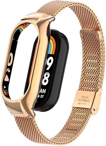 HOPMC Correa de reloj compatible con Xiaomi mi Band 8 correas ajustables con hebilla de metal impermeable correa de repuesto accesorios disponible en Yaxa Peru