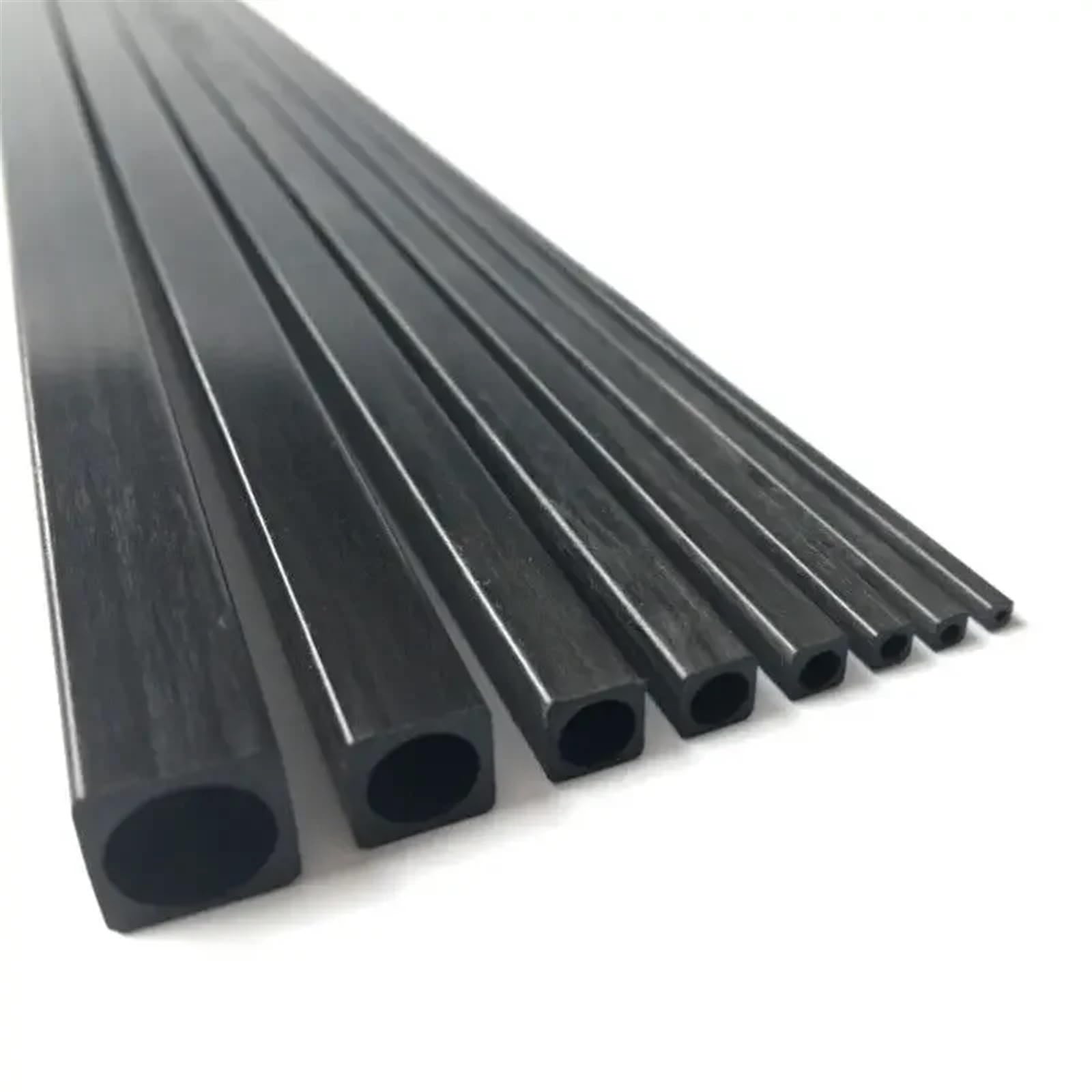 Tubo Cuadrado De Fibra De Carbono Tubo cuadrado de fibra carbono L 500 mm Diámetro exterior 2,5 3,0 4, 6 8 10