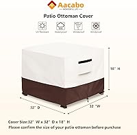 Vista 164 de Funda impermeable para mesa de centro para exteriores, rectangular para mesa auxiliar pequeña, para exteriores, rectangular, impermeable, 48 x 28 x