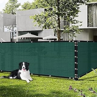 Privacy Fence Screen 4Ft X 10Ft Heavy Duty Outdoor Fencing Panels Windscreen Mesh Fabric Shade Net, 90% Visibility Blocking, Cable Zip Ties Included