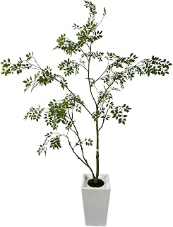 AfanD Artificial Elm Tree Faux Elm Tree 7ft Tall Fake Plant in Pot Fake Silk Tree Faux Plants Indoor