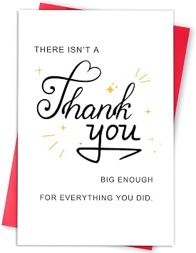 Thank You Card,Thank You Cards for Men Women,Appreciation Card for Him Her,Appreciation Gifts for Teacher Boss Doctor Nurse Mom Dad Coworker,Grateful Cards,Thankful