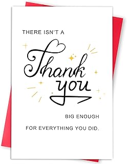 Thank You Card,Thank You Cards for Men Women,Appreciation Card for Him Her,Appreciation Gifts for Teacher Boss Doctor Nurse Mom Dad Coworker,Grateful Cards,Thankful