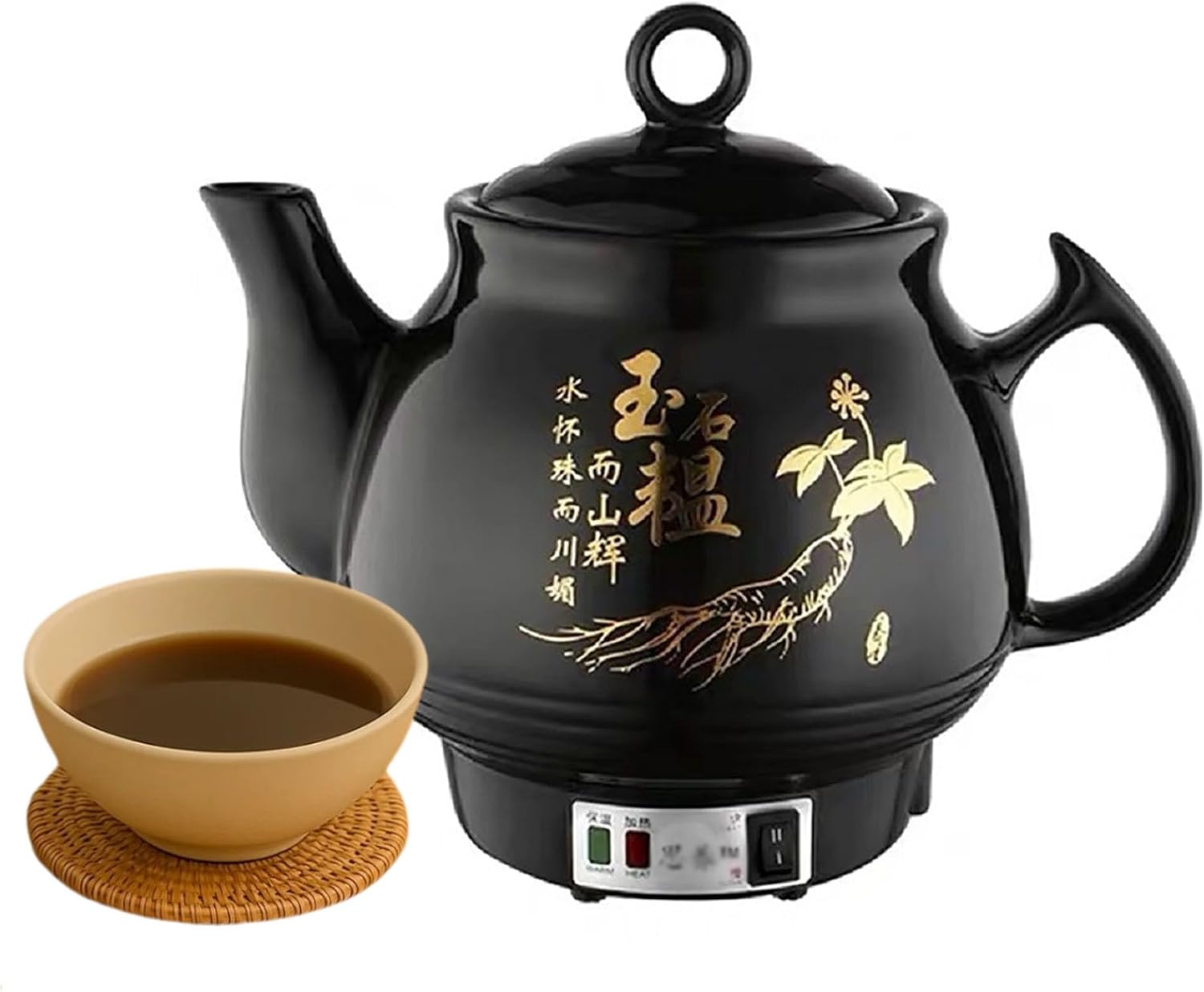 Electric Herbal Medicine Cooker, 3-6L Decoction Pot with Overheat Protection, Fully Automatic Chinese Medicine Pot, 360° Heat Distribution, for Home/Clinic Use