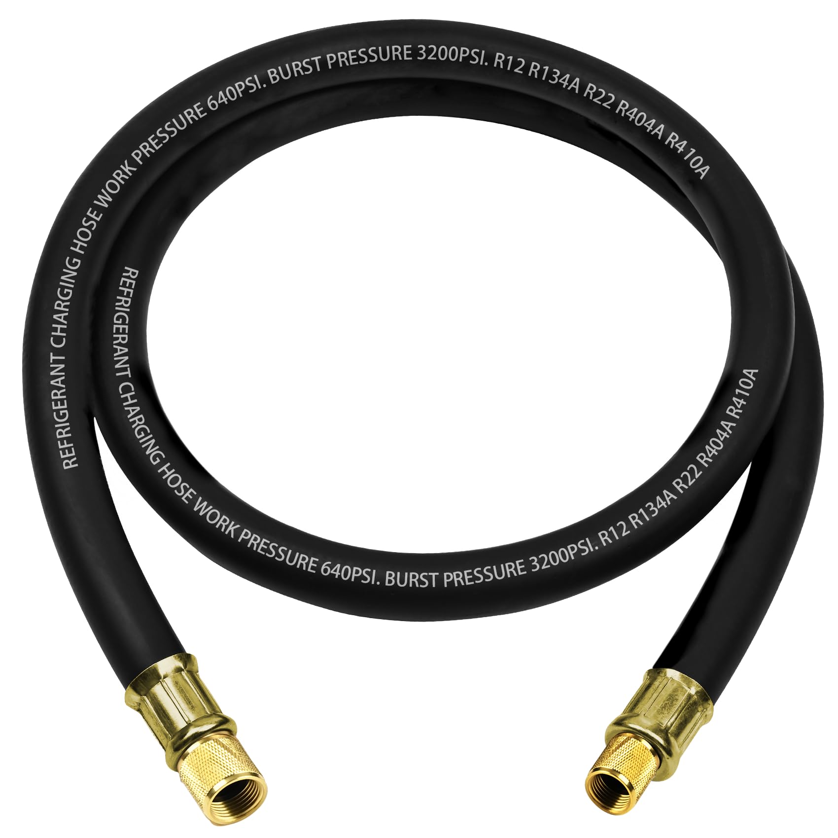 Upgrade 1/2" HVAC Vacuum Hose, Dual 1/2" SAE Flare Fittings, 6FT