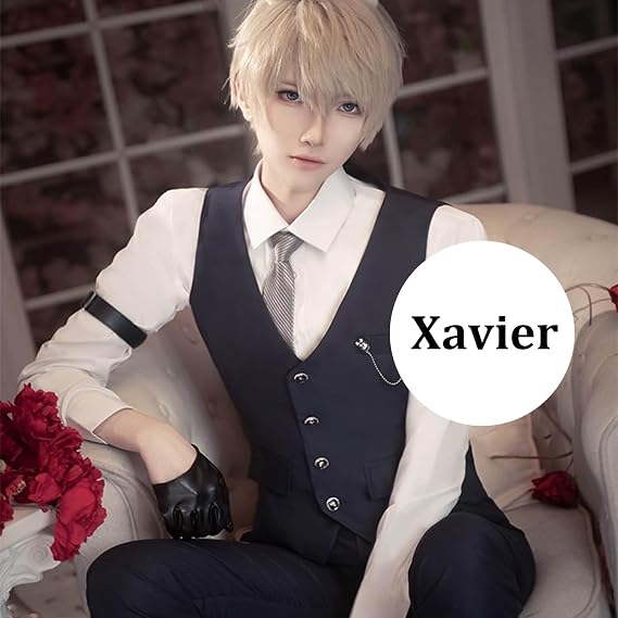 Game Character Xavier Cosplay Costume Outfit Love and Deepspace Zayne Rafayel Uniform Full Set Halloween Carnival Dress Up Suit with Wig Headdress Tail for Men Boys