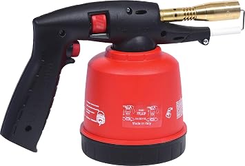 Universal cartridge soldering torch with piezo ignition, red