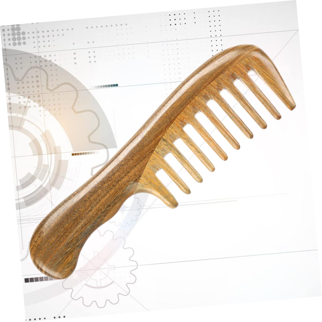 Peine de de Madera Dientes Anchos 1 Piezas Antiestático para Masaje Cabello Natural