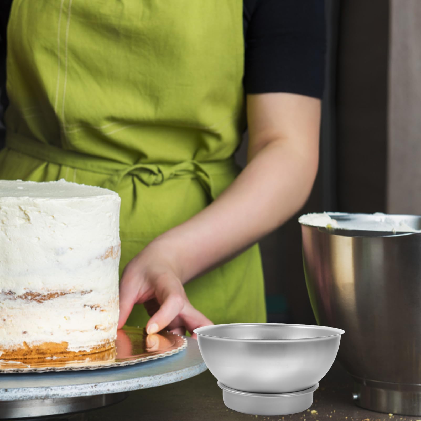 Amosfun 4 Ensembles Moule à Gâteau Sphérique Miche De Moule à Gâteau Boule Étain Cheesecake Corbeille à Ovale Double Anneaux De Gâteau Pour La Cuisson Alliage D'aluminium Silver