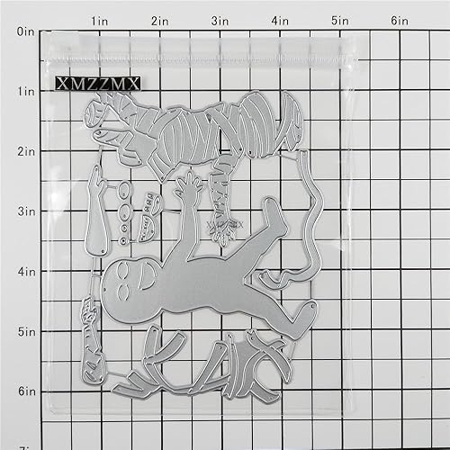 Miniatura 5 de Shadow Halloween Mummies - Troqueles de corte de metal para hacer tarjetas, kit de troqueles en relieve de papel, suministros de bolsillos de