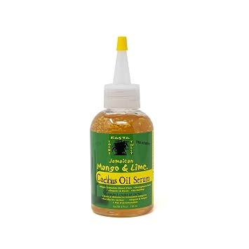 Jamaican Mango & Lime Cactus Oil Hair Serum Nourishing Hair & Scalp Treatment for Locs, Thinning Hair & Natural Styles Strengthens Roots, Repairs Damage & Promotes Healthy Hair Growth 4 oz