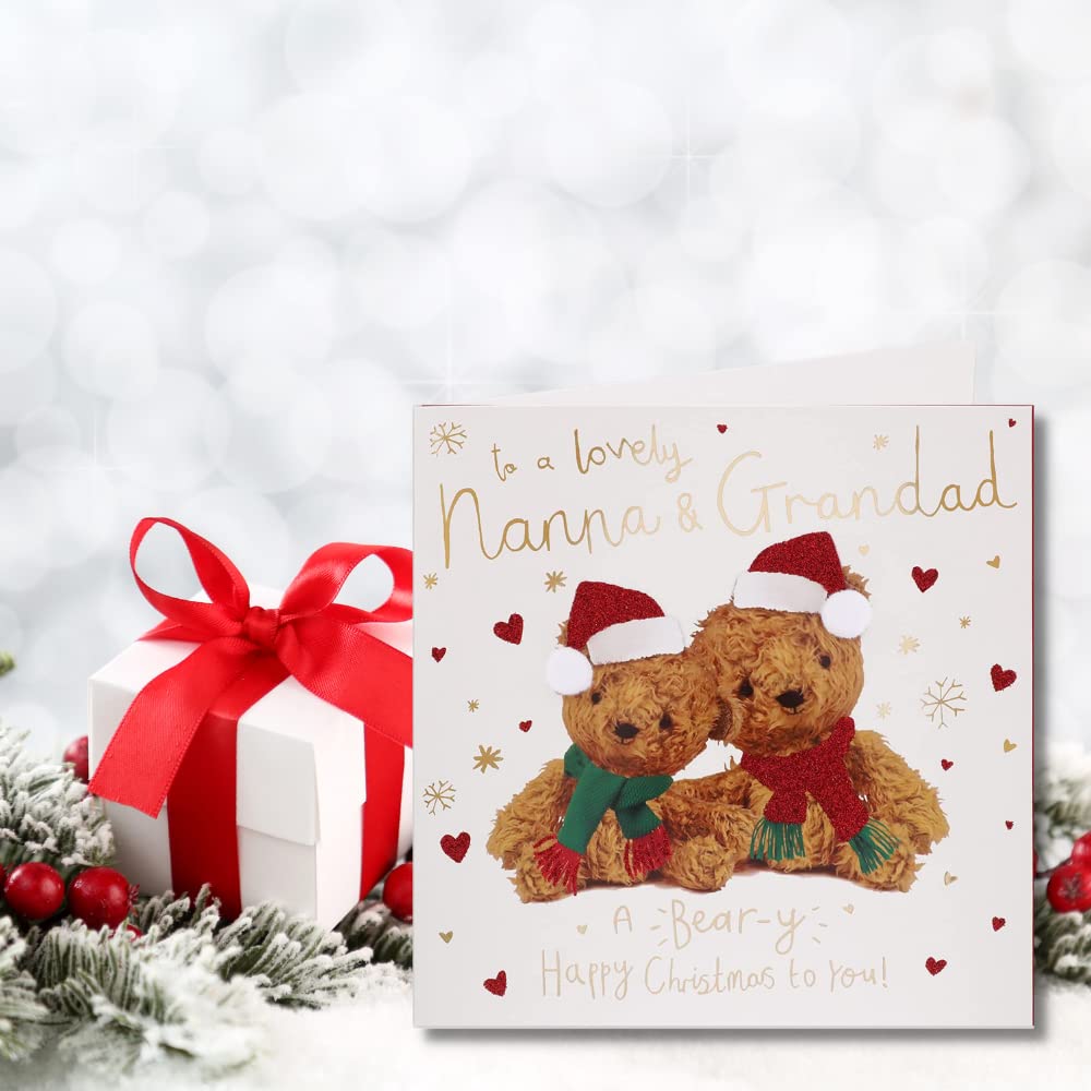 Clintons: Tarjeta De Navidad Con Texto En Inglés "Teddies In