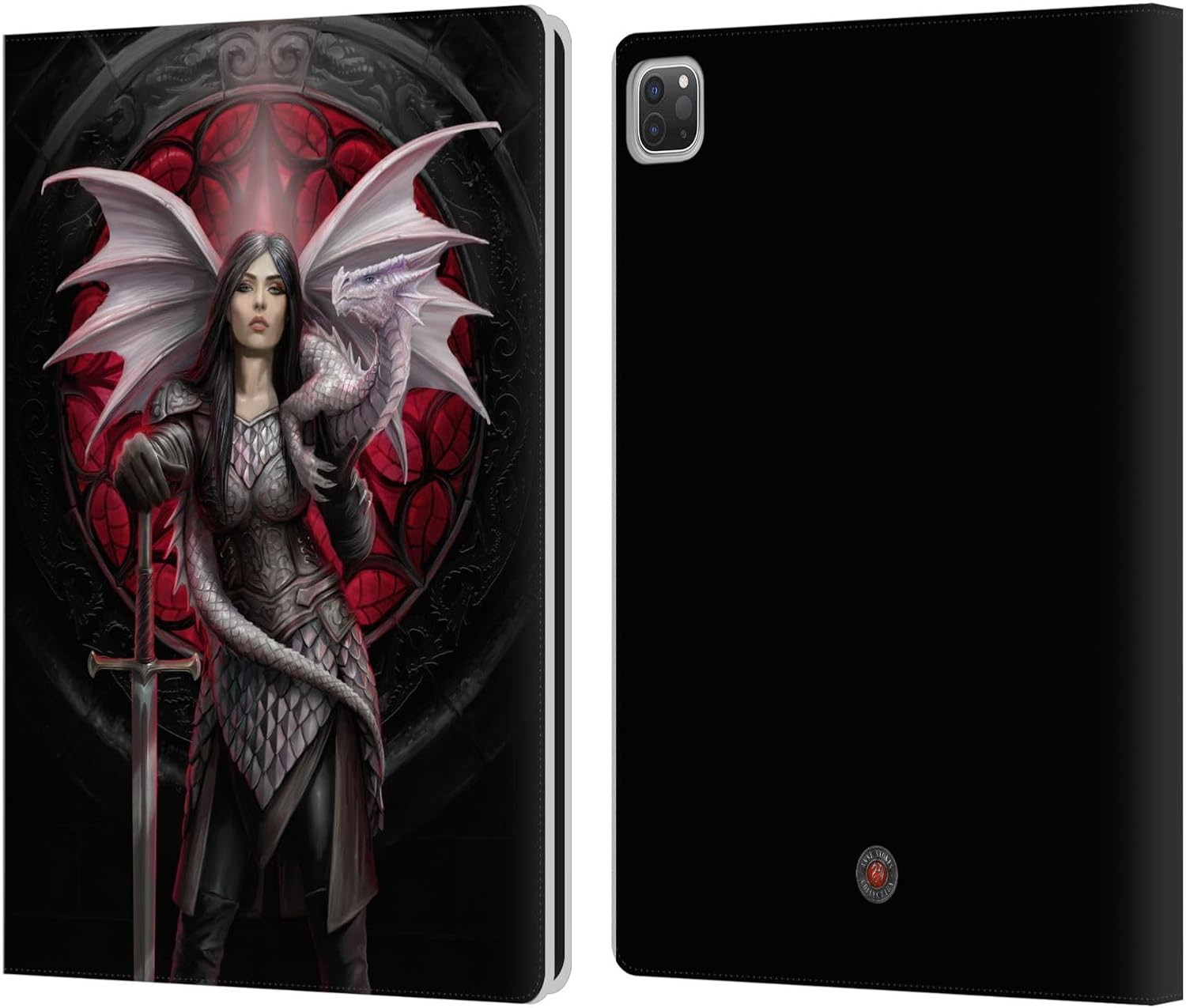 Head Case Designs Officially Licensed Anne Stokes Valor Dragons 4 Leather Wallet Case Compatible with Apple iPad Pro 13 M4 2024