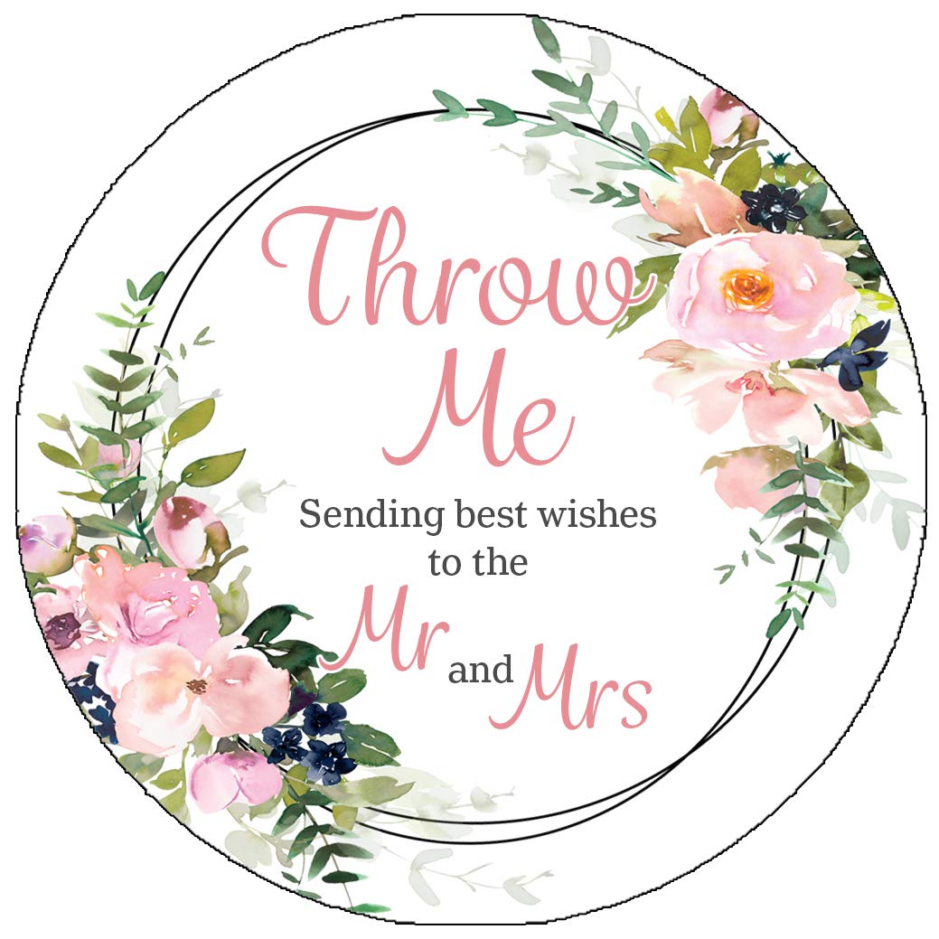The Retouch Oasis 1 sheet of 35 (35mm) FLORAL THROW ME CONFETTI STICKERS (buy 2 sheets get 1 free) - Wedding Gift Labels Tags