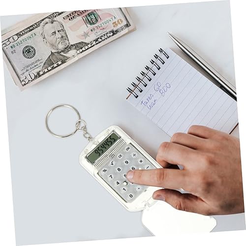 Miniatura 5 de Lurrose 4pcs Mini Calculators for School Keychain Portable LCD Display Digits Material