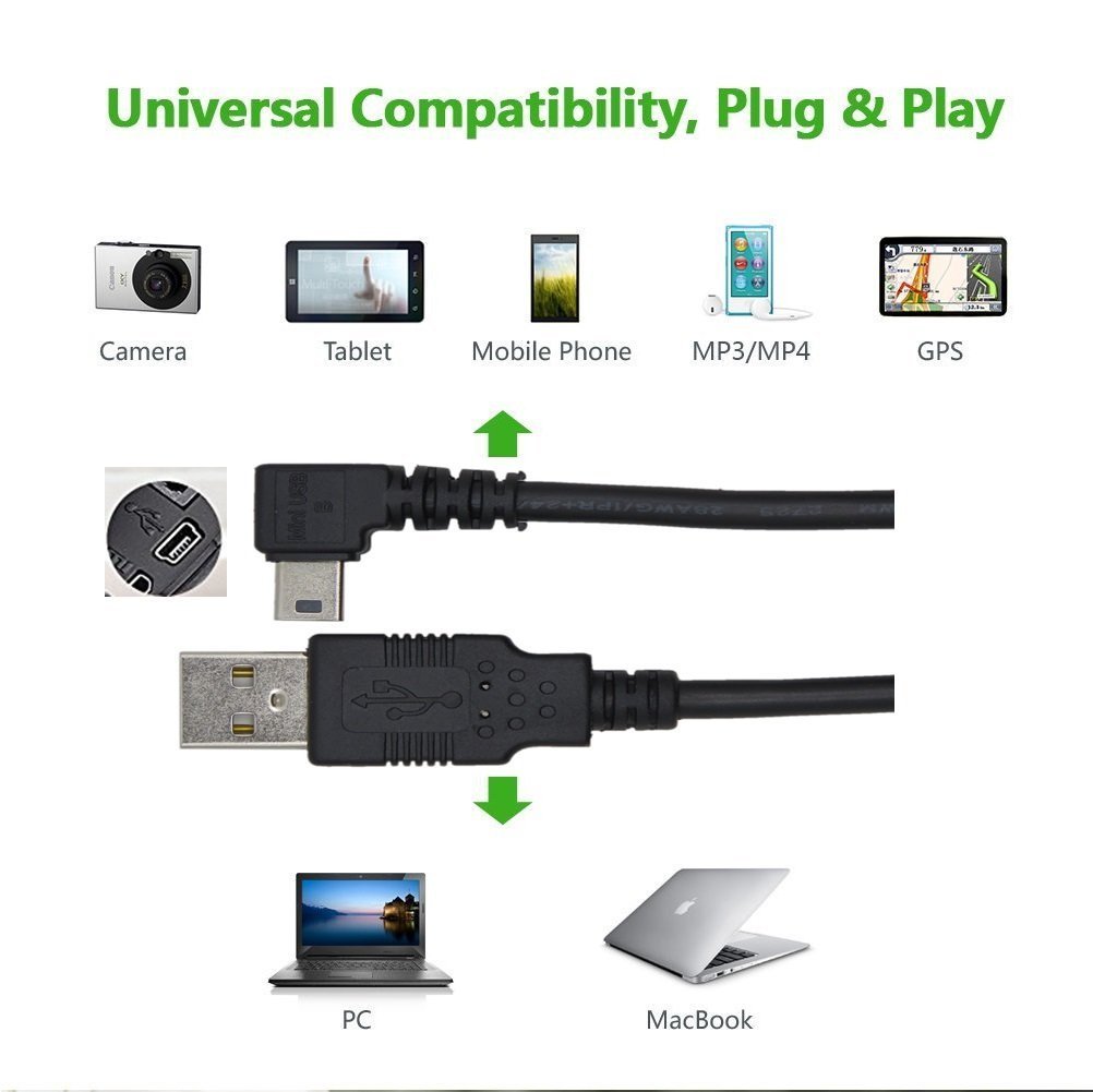 Exclusive Discount 🔥 Mini USB 2.0 Cable 90 Degree Left Angled, TENINYU Mini USB B Type Male Cord for PS3 Controller Charger, Hero HD, Cell Phones, MP3 Players, Digital Cameras Car GPS Devices,6FT Promo 40% OFF Mini USB 2.0 Cable 90 Degree Left Angled, TENINYU Mini USB B Type Male Cord for PS3 Controller Charger, Hero HD, Cell Phones, MP3 Players, Digital Cameras Car GPS Devices,6FT