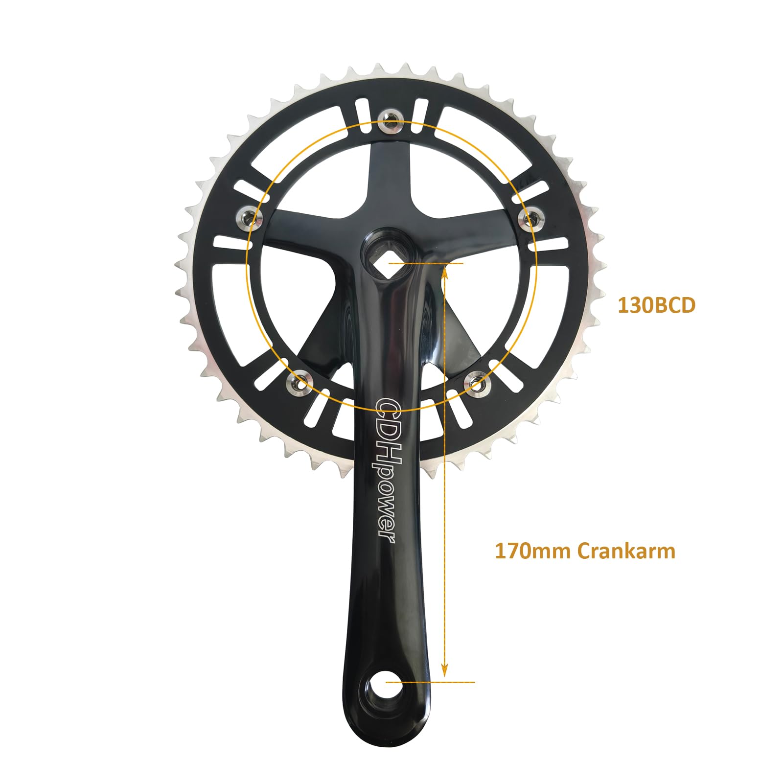 GRAN-COMPE 46T クランクセット 165mm Amazon.co.jp: CDHPOWER シングルスピードクランクセット 46T 165mm