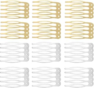 Lurrose Perucas Femininas Grampo De Cabelo De Noiva 100 pcs elegante clipes de pente de metal pente pente de pente de pente de pente de pente Grampos De Cabelo Femininos