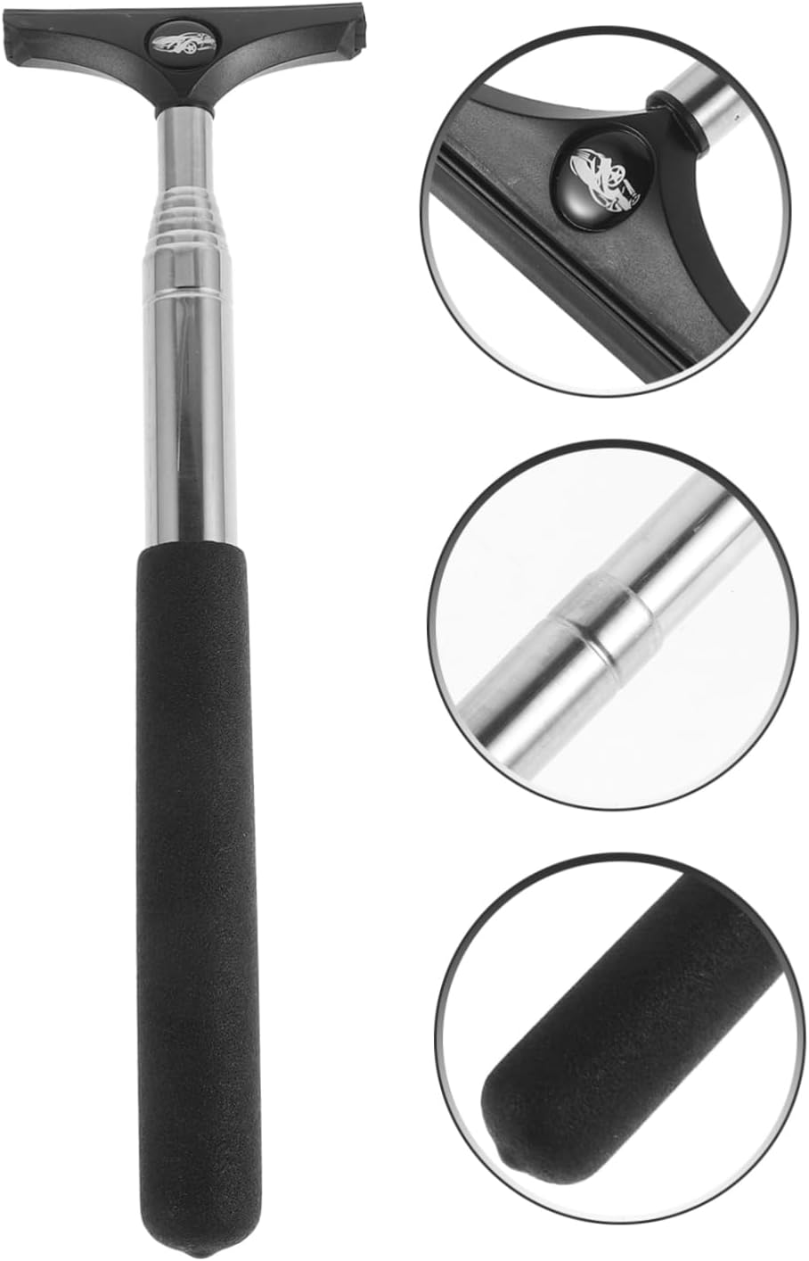 GLEAVI Retractable Car Mirror Wiper Squeegee Car Windshield Cleaner Rearview Mirror Scraper Tool