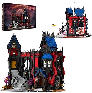 Haunted House Modular Buildings Set for Adults,Gothic Medieval Castle Architecture, Horror Haunted Mansion 2 in 1 Sets with Box, Nightmare Ideal Gifts for Christmas (3900 PCS)