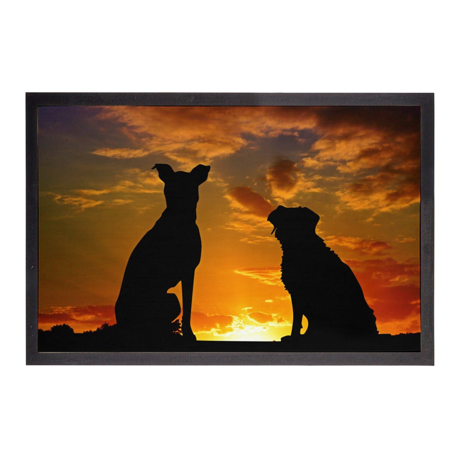 Paillasson Amis Chiens Silhouette 60x40 | Fini les Traces de Pas et la Boue dans la Maison